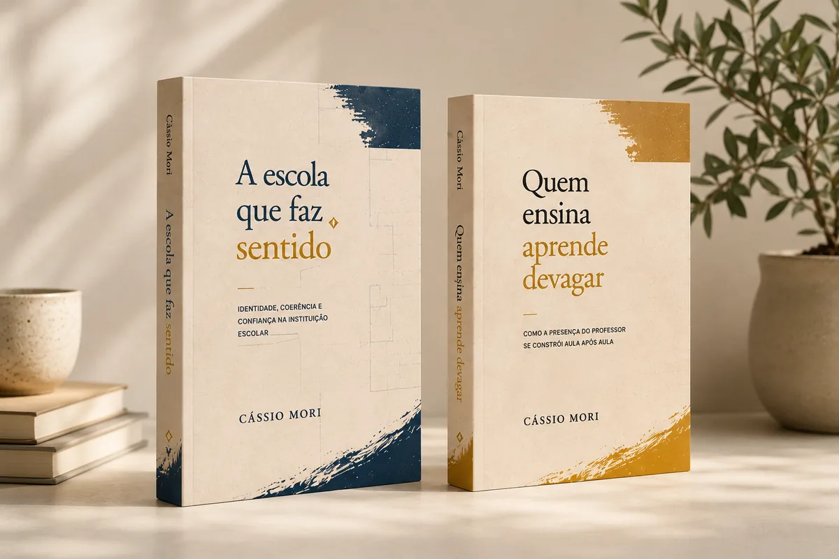 Os dois livros de C&aacute;ssio Mori lado a lado