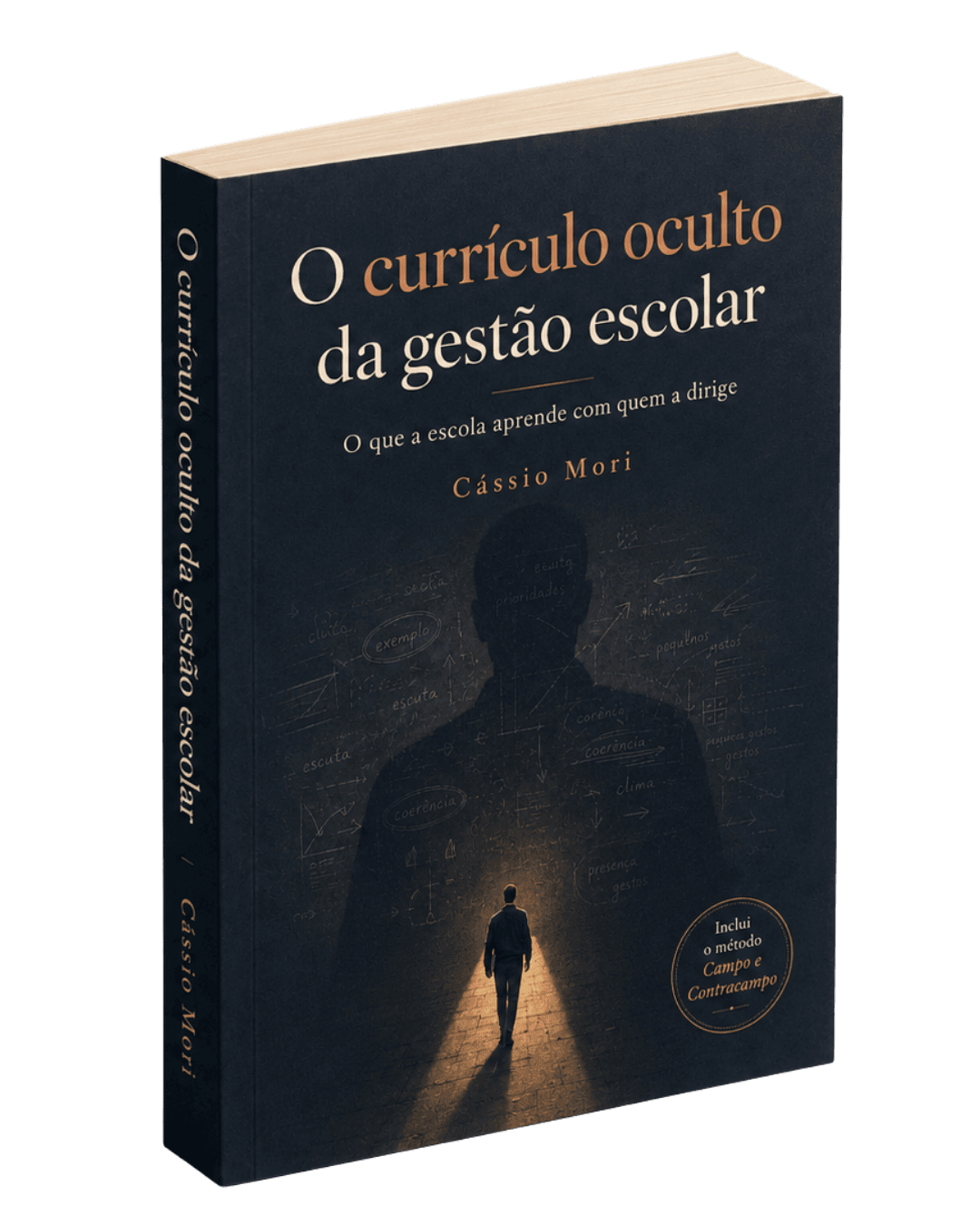 Mockup do livro O curr&iacute;culo oculto da gest&atilde;o escolar, de C&aacute;ssio Mori